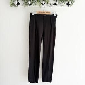 Baldwin Aria Seam Front Rayon Blend Black Trouser Leggings Size 4 Y803